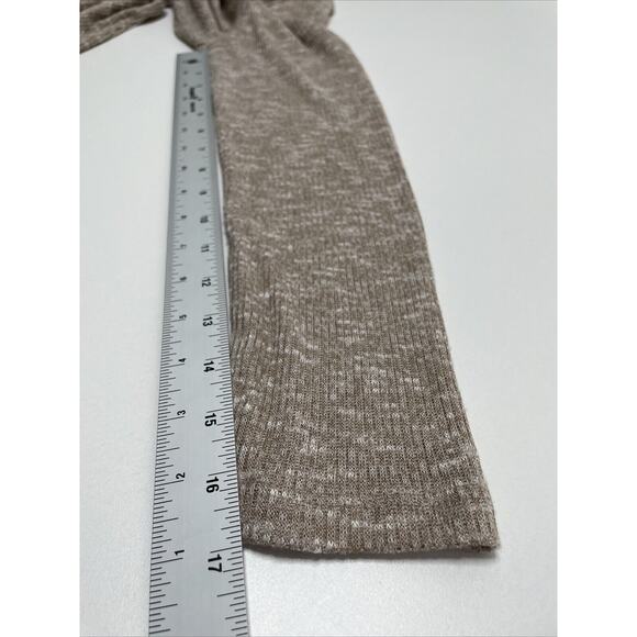 Maurices Women's Cardigan Beige Brown Pockets Ribbed Lagenlook Cottage Grandpa L - Picture 12 of 12